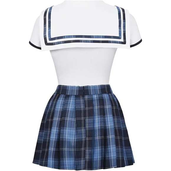 Women's Pajamas Set Anime Costume Onesie Cosplay JK  Sailor Skirt Cross Dresser - Picture 7 of 7